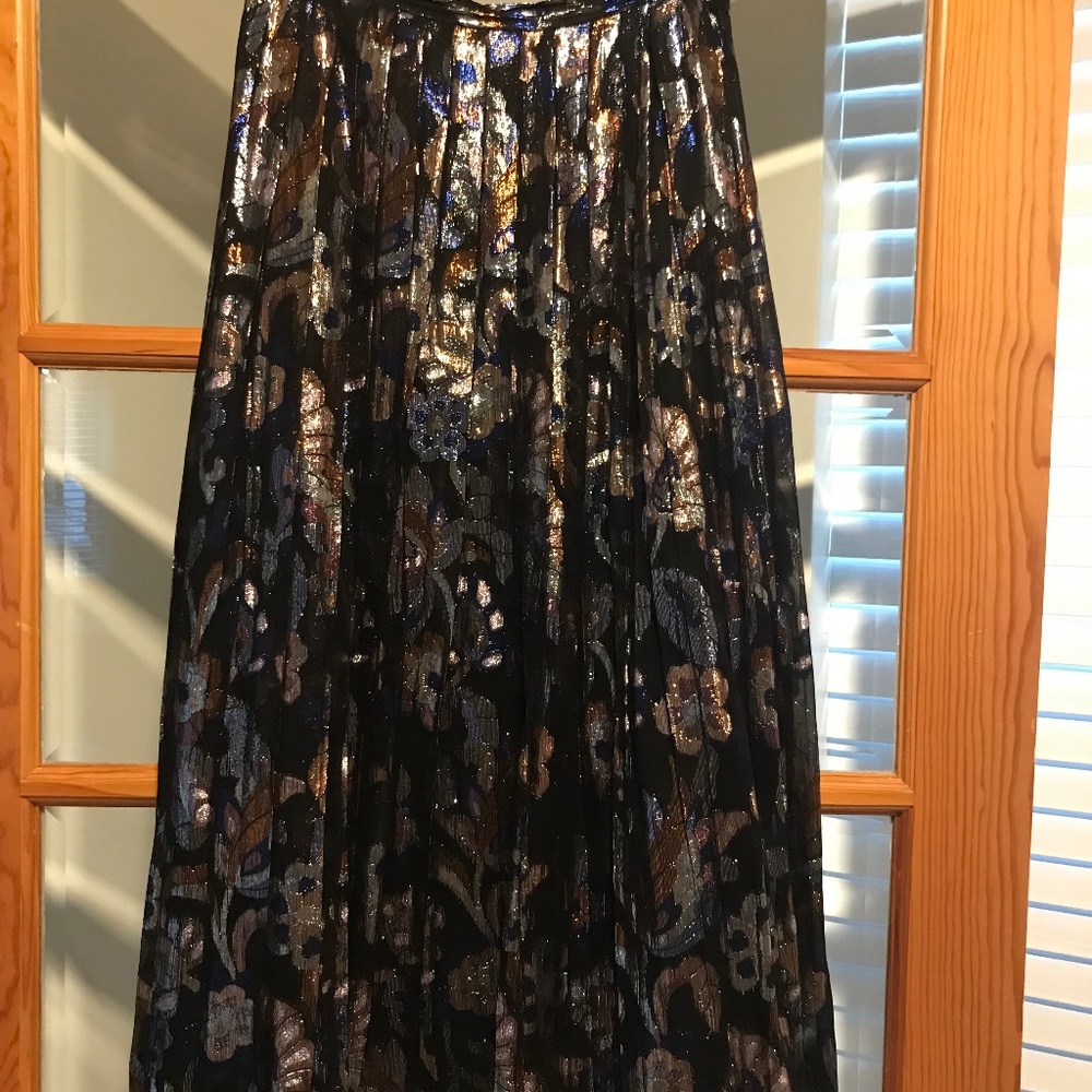 Multicolor satin skirt